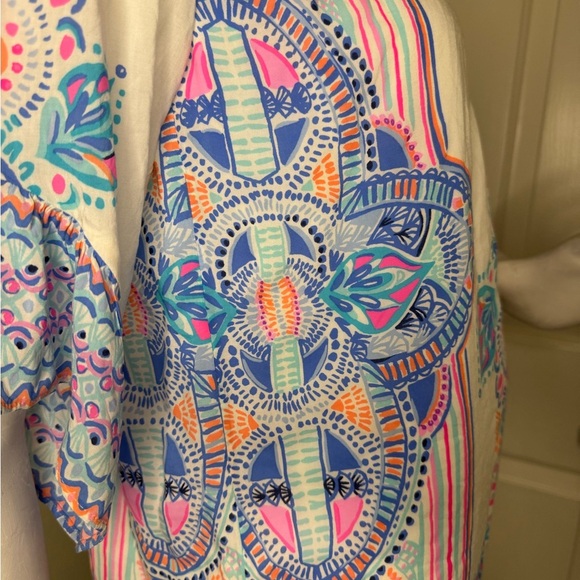 Lilly Pulitzer Floral Patterned Dress with Blue and Pink Accents Size XS. - Picture 9 of 12